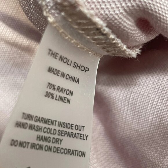 NEW NOLI THE SHOP Women’s Fernanda Linen Jumpsuit Pink Size XS - Picture 6 of 9